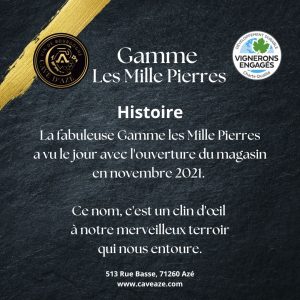 histoire de la création de la gamme les mille pierres